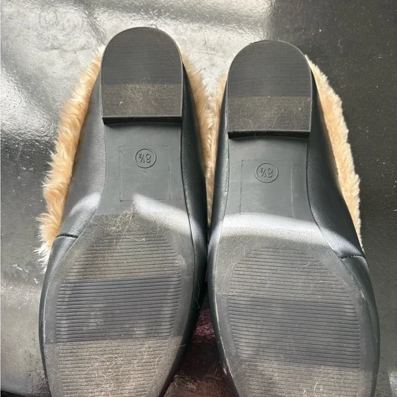 a new day Black Loafers with Fur Trim - Picture 3 of 3